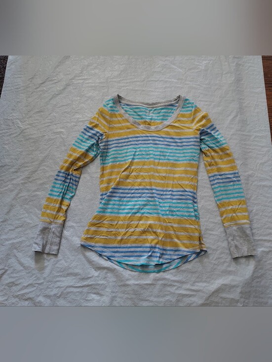 Mossimo Supply Co. Tops - Mossimo Supply Co. Long Sleeve Striped Tee in Yellow, Blue, Gray